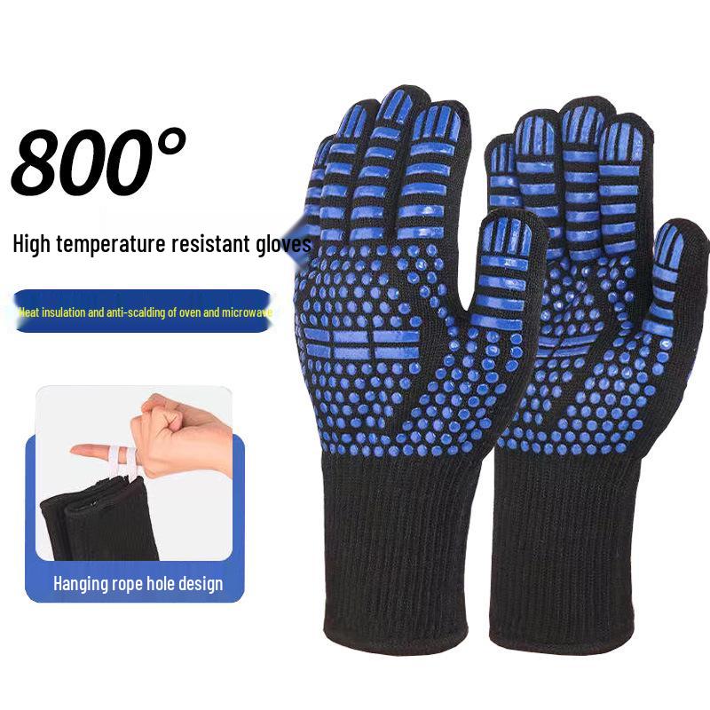 

Огнеупорные перчатки для барбекю, термостойкие перчатки с огнезащитной пропиткой до 800°F Red Flame Dual Sided 28