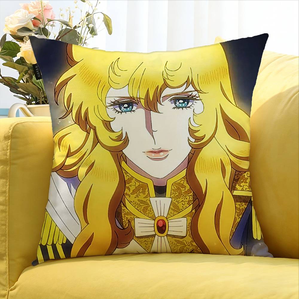 Lady Oscar Rose of Versailles   Various Sizes Square Pillow Case For Car Home Bedchamber Decor