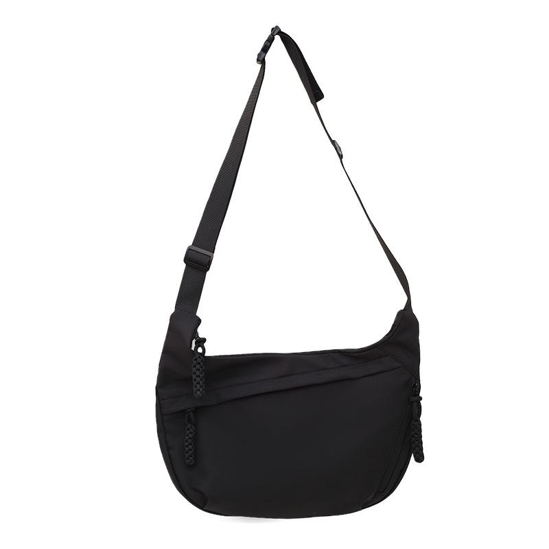 

Повседневная сумка-тоут для пар большой вместимости, нейтральная, простая, универсальная, портативная, на плечо, модная студенческая сумка-мессенджер для поездок на работу one size fits all чёрный