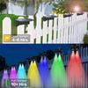 Waterproof Solar Wall Light Solar Powered Plastic Porch Illumination Light Colorful Light Dimmable Garden Light Yard