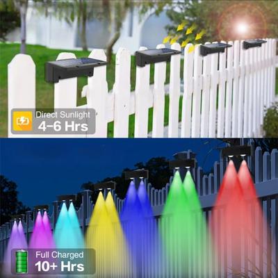 Waterproof Solar Wall Light Solar Powered Plastic Porch Illumination Light Colorful Light Dimmable Garden Light Yard