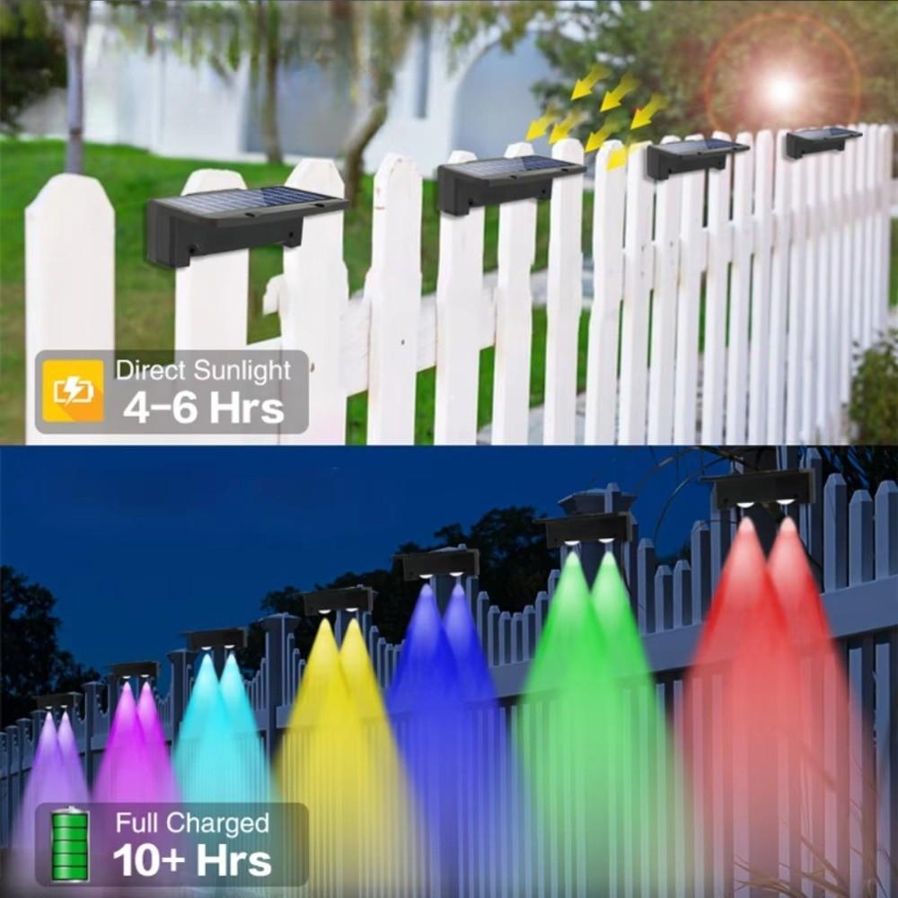 Plastic LED Outdoor Spotlight Solar Powered Fence Light Solar Wall Light  Pathway