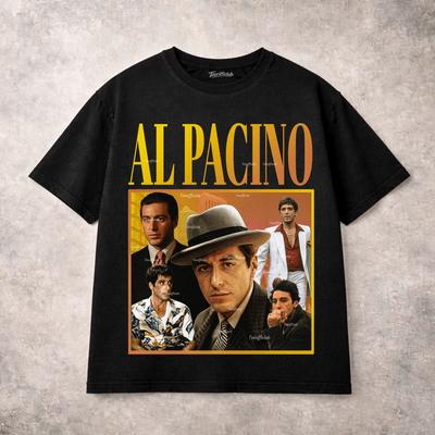 Al Pacino marškinėliai Retro 90-ųjų kino aktoriaus marškinėliai Retas filmo grafinis dizainas, Scarface