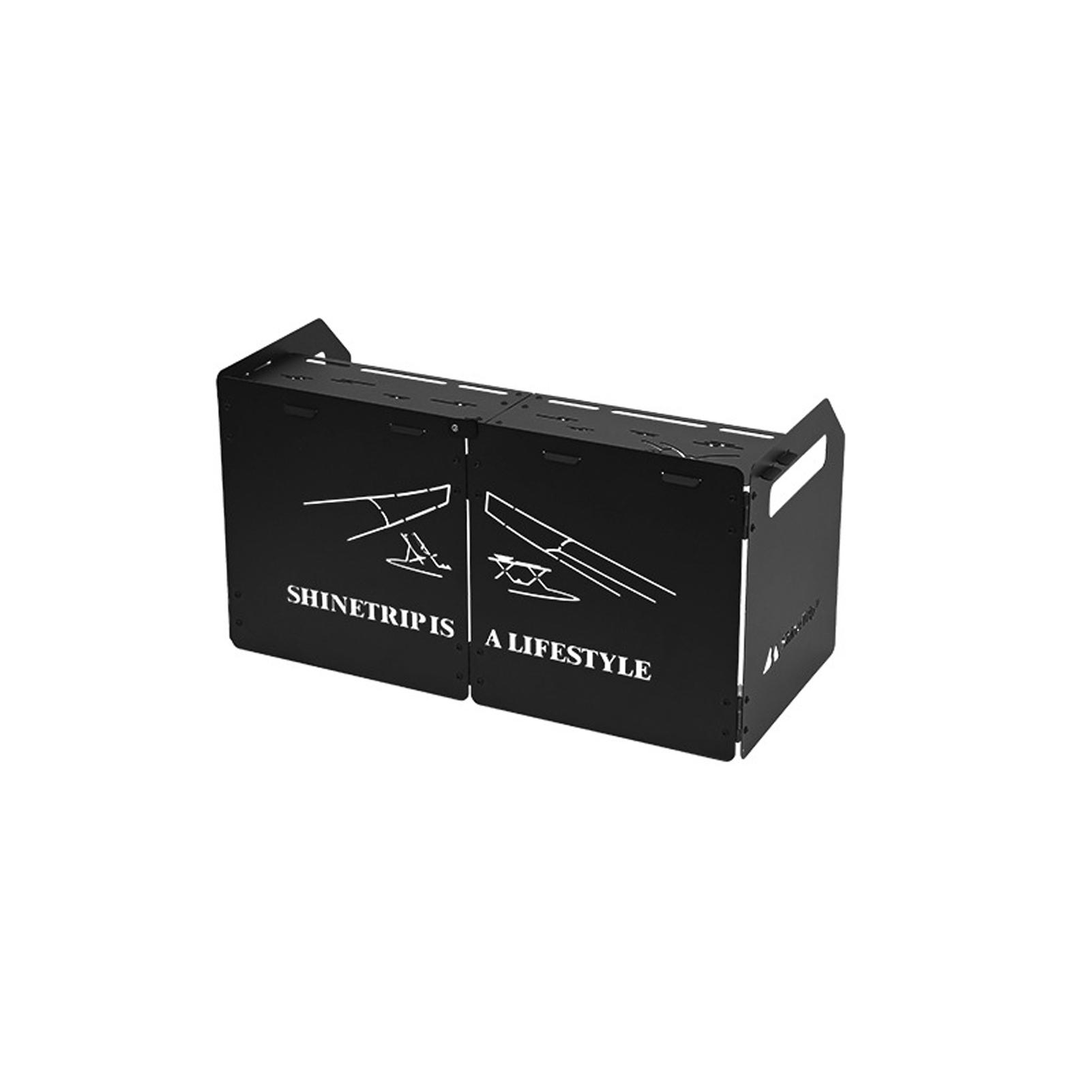 

Ветрозащитный экран для походной плиты из углеродистой стали, многофункциональный складной ветрозащитный экран для плиты 2 чёрный