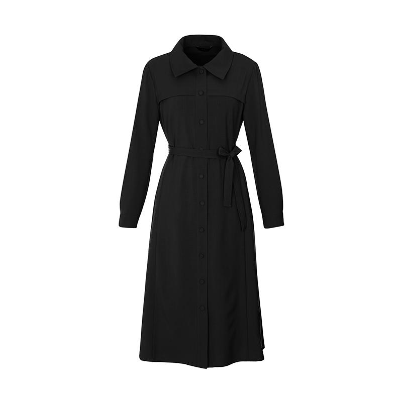 VISITINNEWYORK Shirt-Style Belted Long Dress (Vz3Op12)