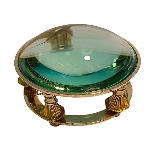 Presse-papier loupe de bureau, Laiton Nautique 4" Loupe, dôme de collection Loupe pour lecture de journaux article de table de bureau