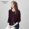 Komun Boca Women's Round Neck Wool Cardigan