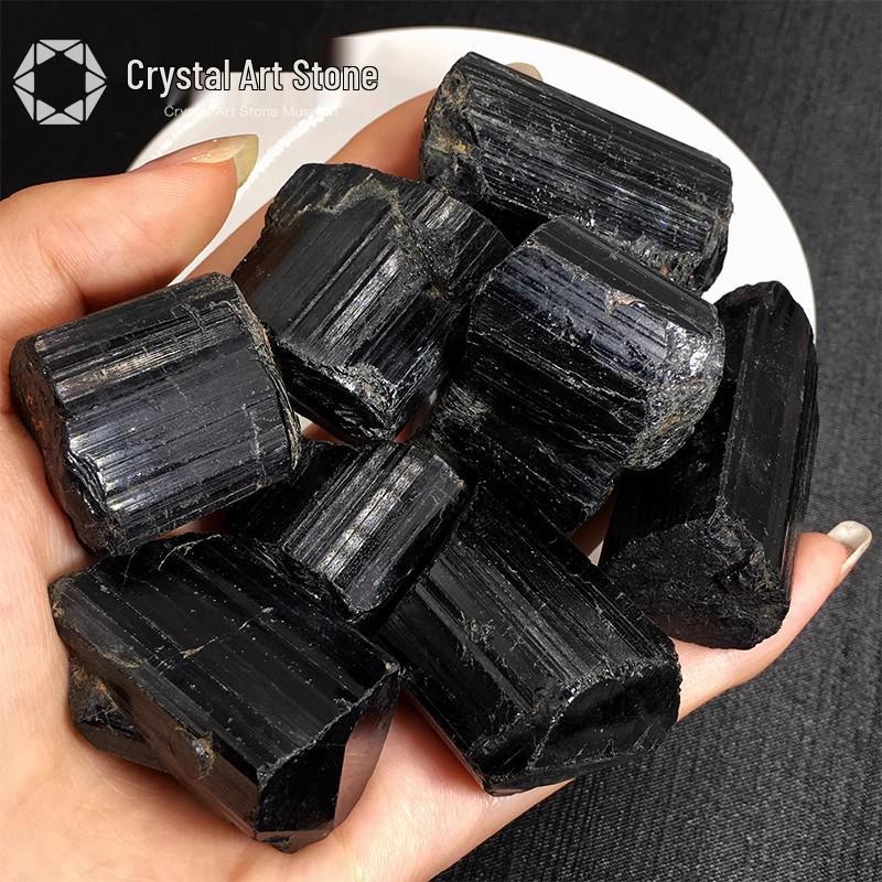 Natural Black Tourmaline Chunk Aroma Diffuser and Home Décor Figurine