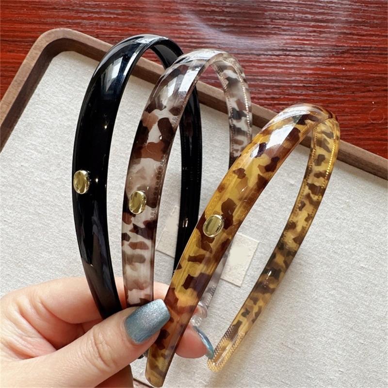 Resins Leopards Hair Hoop Cartoon Styles Headbands Softable Unique Hair Hoop for Girls and Women