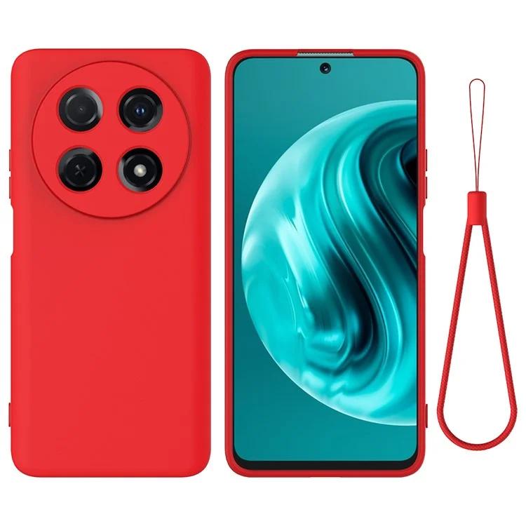 

Для Huawei nova 12i 4G чехол из жидкого силикона противоударный тонкий чехол для телефона с ремешком