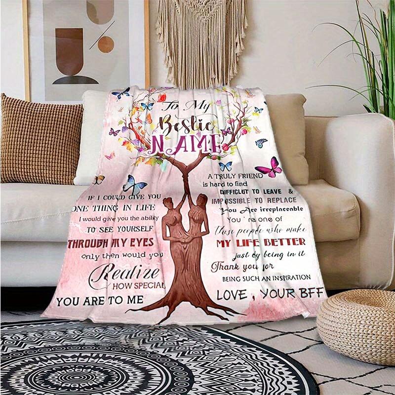 For Friends Customize Your Name Blanket Warm Comfortable And Soft Blankets Are Suitable For Home Lunch Break Blanket Office Sofa Sofa Gift To