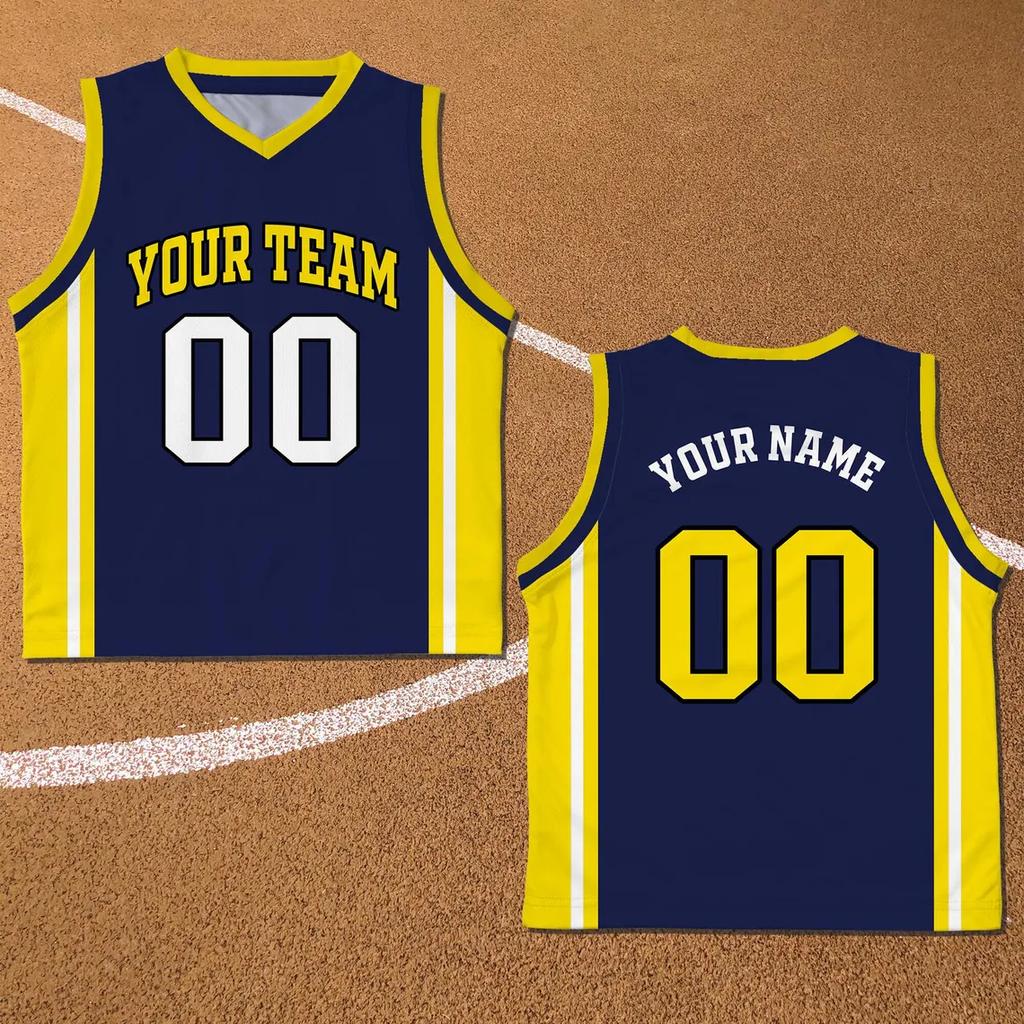 Performance Basketball Jersey Free Diy Custom Name Number Sleeveless Quick Dry Uniform Game Competition Training Sports Tees