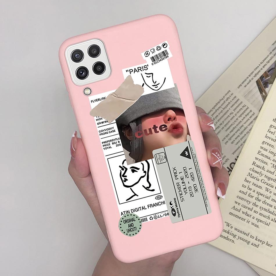 For Samsung Galaxy A22 4G 5G Case SM-A225F Love Heart Soft Silicon Phone Cover For SamsungA22 GalaxyA22 M22 A 22 4G 5G Fundas