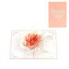 Elegant 3D Flower Greeting Card Romantic Romantic Wedding Card  For Wife Mother Sister