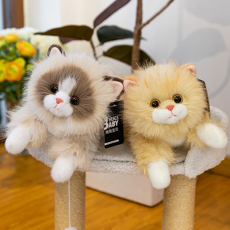 Gemütliche Katzen-Plüschpuppe - Niedliches Begleitkissen & Beruhigendes Geschenk für Mädchen