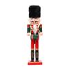 Wooden Nutcracker Decor 30cm Hand-Painted Soldier with Moving Jaw Christmas Mantel & Tree Decoration