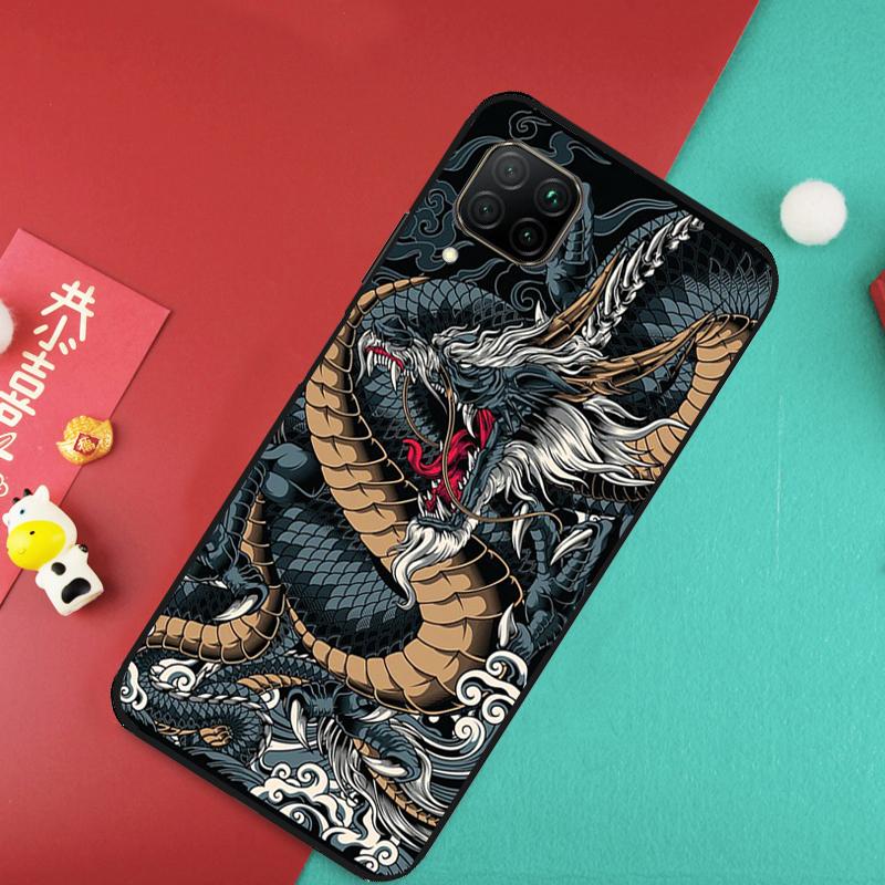 Japanese Dragon Style For Huawei Nova 7i 8i 11i 12i Y73 Y72 Y61 Y91 Y90 Y70 Y60 9 10 SE 11 Pro P30 P40 Lite Case
