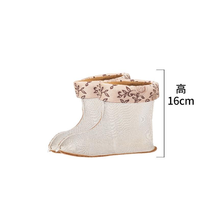 Зимние дождевые ботинки флисовая внутренняя подкладка теплая внутренняя вставка утолщенные с высоким голенищем флисовый чехол высокие резиновые сапоги хлопковый чехол внутренние плюшевые носки чехол