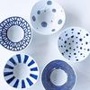 Nishikai Toki Hasami-yaki Plate Set Lightweight Small Bowls Mini 5 Patterns Tableware Diameter Approximately 10cm Aitama Pattern Gift Birthday Stylish