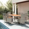 Vidaxl 9-Cz. Garden Furniture Set With Cushions, Grey, PE Rattan