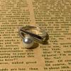 Hollow Freshwater Pearl Ring, Niche Minimalist Design with High-End Feel