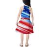 Fashionable Casual Dress With Printed Suspender Dress