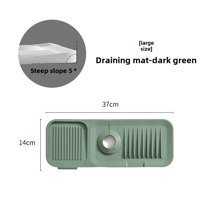 Silicone Faucet Drain Pad - Waterproof Kitchen & Bathroom Splash Mat