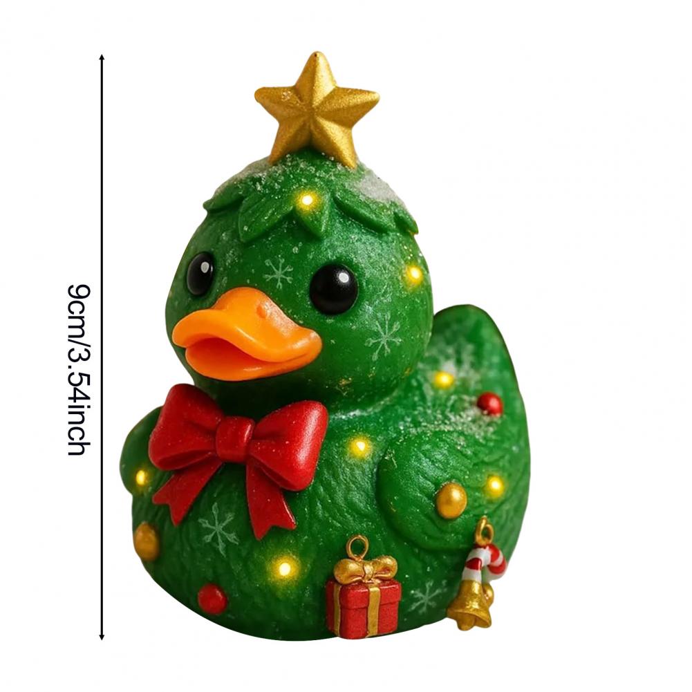 Resin Christmas Duck Ornament Festive Resin Duck Figurine Festive Christmas Duck Figurines Gingerbread Tree Ornament Candy Cane