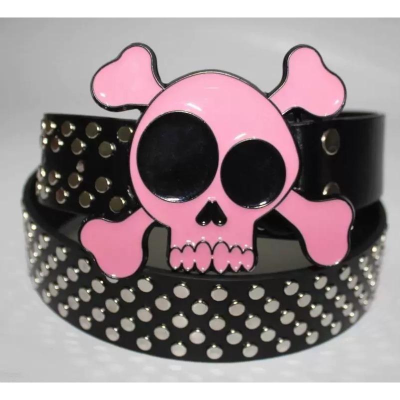 Medieval Spice Girl, Millennium Subculture, Disc Hook, Faux Leather, Retro Riveted, Alloy Belt, Wide Belt