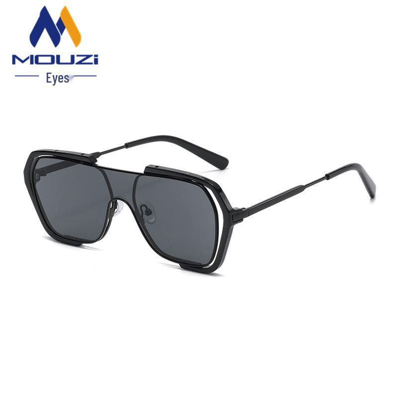 Trendy Retro Korean One-Piece Concave Sunglasses for Men & Women
