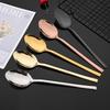 6Pcs Stainless Steel Coffee Spoons Dessert Spoons Teaspoons Seasoning Spoons Suitable for Home Cafe Party Kitchen Supplies