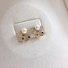 Zhuji Freshwater Pearl and Diamond Butterfly Stud Earrings for Women