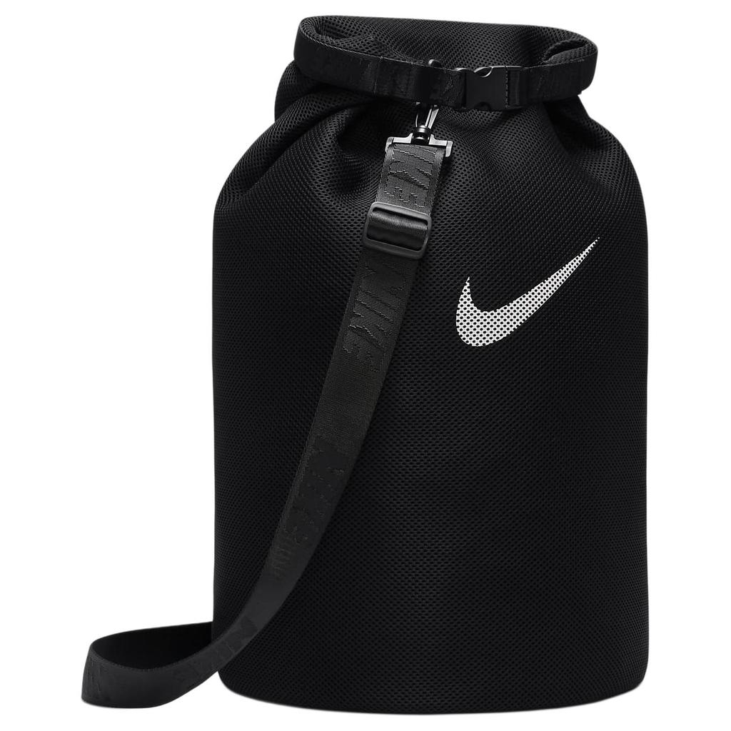Nike Tessuto a Rete Moda Tendenza Poliestere Borsa a Tracolla Unisex Borse Nero Bianco DV2704-010