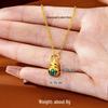 Lotus Gourd Necklace & Sand Gold Bracelet Set: Stylish Vietnamese Jewelry
