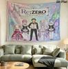 Re Zero Gobelin Ścienny Estetyczny Ozdoba Ścienna Drukowany Materiał Koc Dekoracyjne Gobeliny Do Sypialni Salonu Wystrój Domu