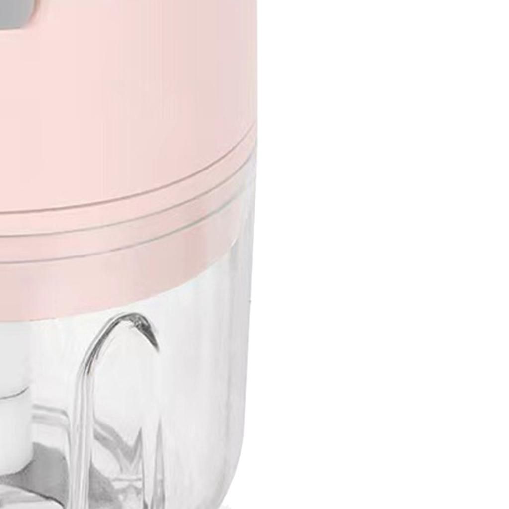 Electric Garlic Chopper 250ml Cordless Operation Multifunctional Detachable Mini Food Chopper for Ginger Onion Pink