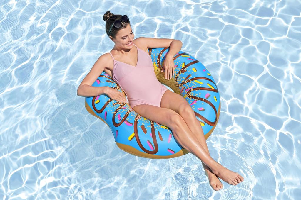Bestway 1.07m Diameter Donut-Shaped Inflatable Ring for Adults 36118 (Blue)