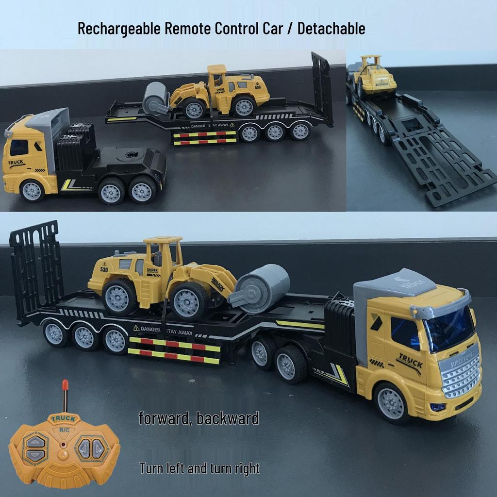 Wireless Remote Control Semi-Trailer Truck: Heavy Transport, Dump, Oil Tanker, Boy's Model Toy