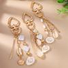 Fashion Pearl Conch Shell Keychain Women Girls Key Ring Pendant for Handbag Decor DIY Key Chain Jewelry Gift