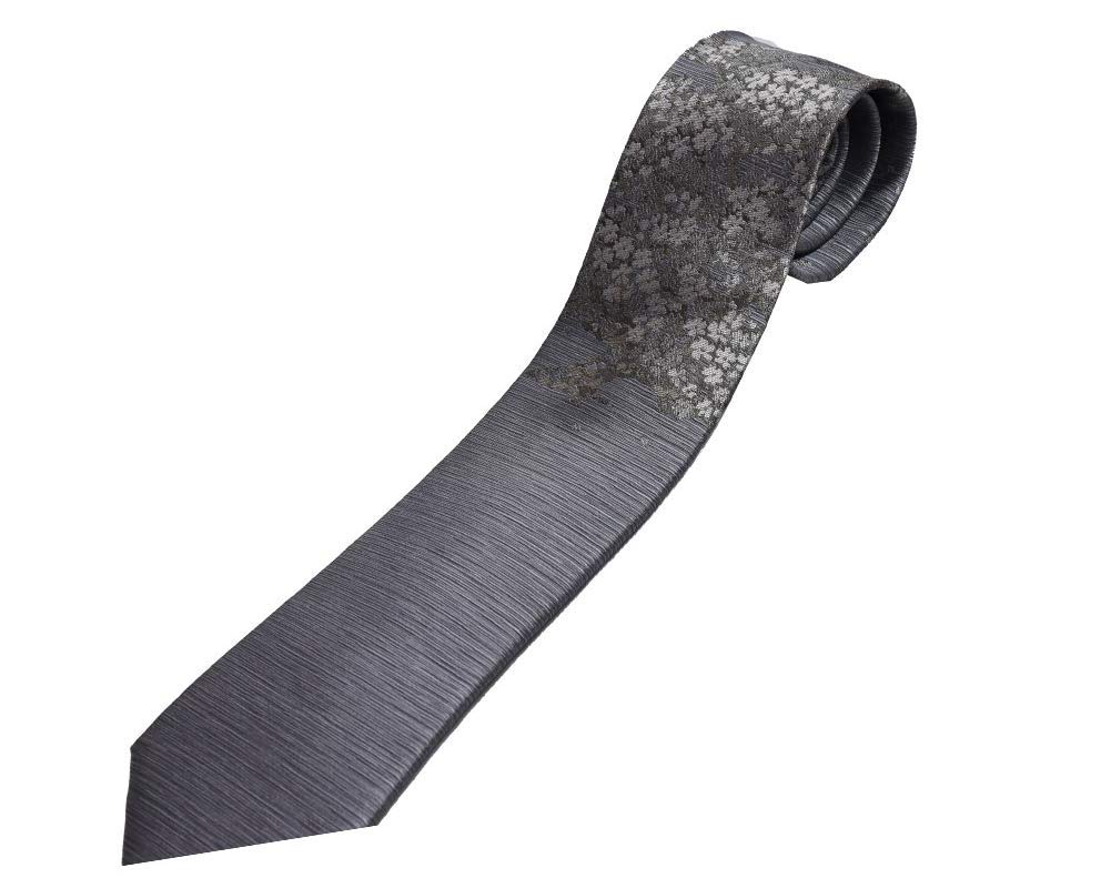 

Киото Сделано в Сакура Белая Коробка Лента Роскошный Японский Доступен в Тускло-темно-синем и Подарочном сером [0-STYLE.cravat] Галстук из Нисидзин-ори, Япония, Дизайн, +