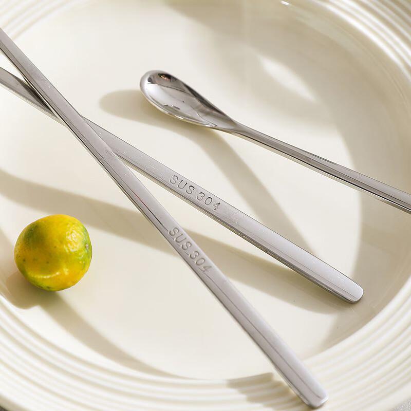 Cucchiai da mescolare in acciaio inossidabile 304 con manico lungo (2 pacchi)