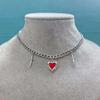 Cross-border Gothic Thorns Heart and Sword Stainless Steel Necklace
