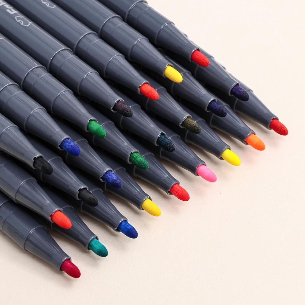 6pcs Fabric Graffiti Marker Pens Set Washable & Reusable Drawing for Cotton Canvas Linen DIY Paint School