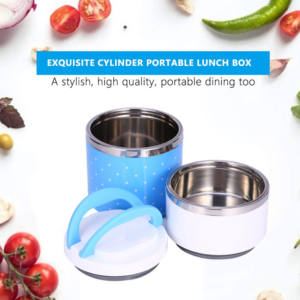Cutie de prânz termoizolantă din oțel inoxidabil cu 2 straturi, recipient pentru alimente, recipient pentru alimente fierbinți cu strat dublu, cutie de prânz termică
