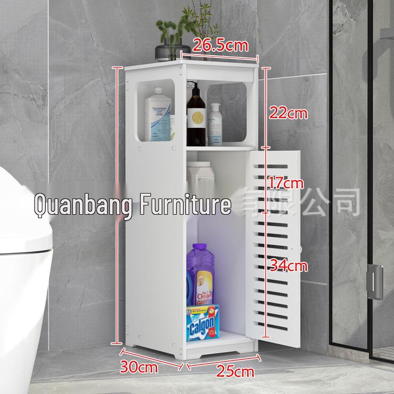Multi-layer Narrow Storage Cabinet for Bathroom, Washbasin, Toilet, Balcony, and Laundry