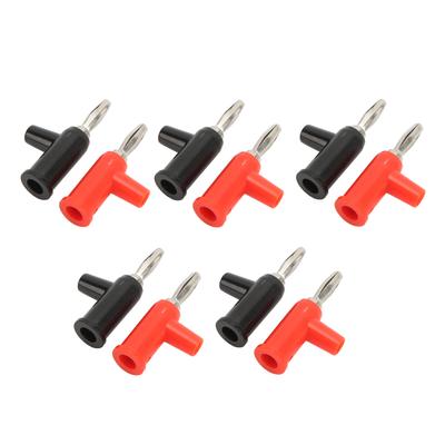 10 Stück 4 mm Bananenstecker, stapelbarer lötfreier Bananenstecker-Anschluss für Sicherheitszubehör