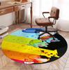 Pokemon Pattern Round Rug, Indoor/Outdoor Mat, for Picnic, Gameroom, Bedroom, Office, Living Room, Home Decor Carpet, Birthday Gift