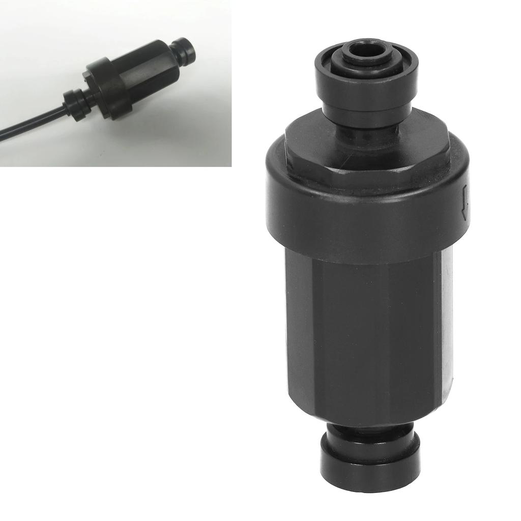 1/4in Irrigation Filter With Stainless Steel Strainer Quick Connect Filtration System Black