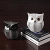 White and Black Kusama Yayoi Style Crafts Owl Animal Figurines Resin Statue Home Decoration Miniature Living Room Ornaments