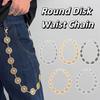 Jeans Chain Round Disk Waist Chain Zinc Zinc Zinc Alloy Pants Chain Personality Punk Belt Chain  Female